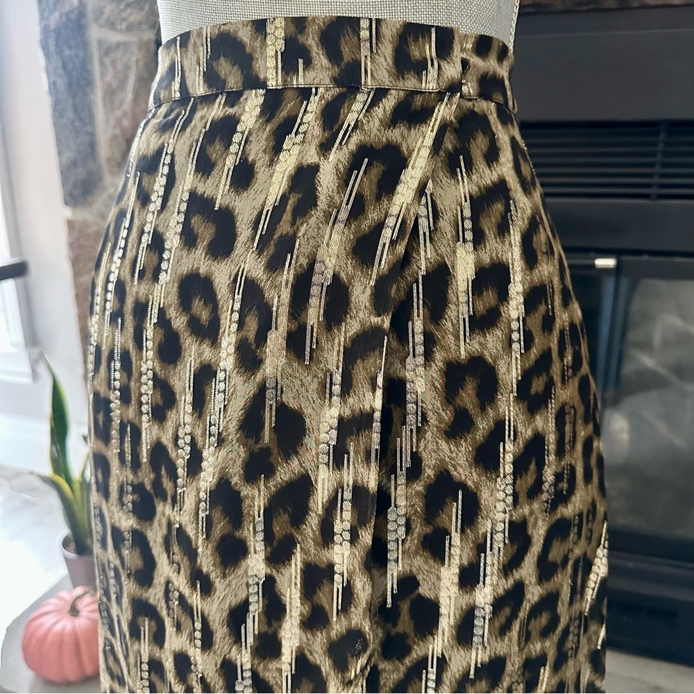 BA&SH Jalvy leopard-print fil coupé silk-blend midi wrap skirt - Picture 4 of 15